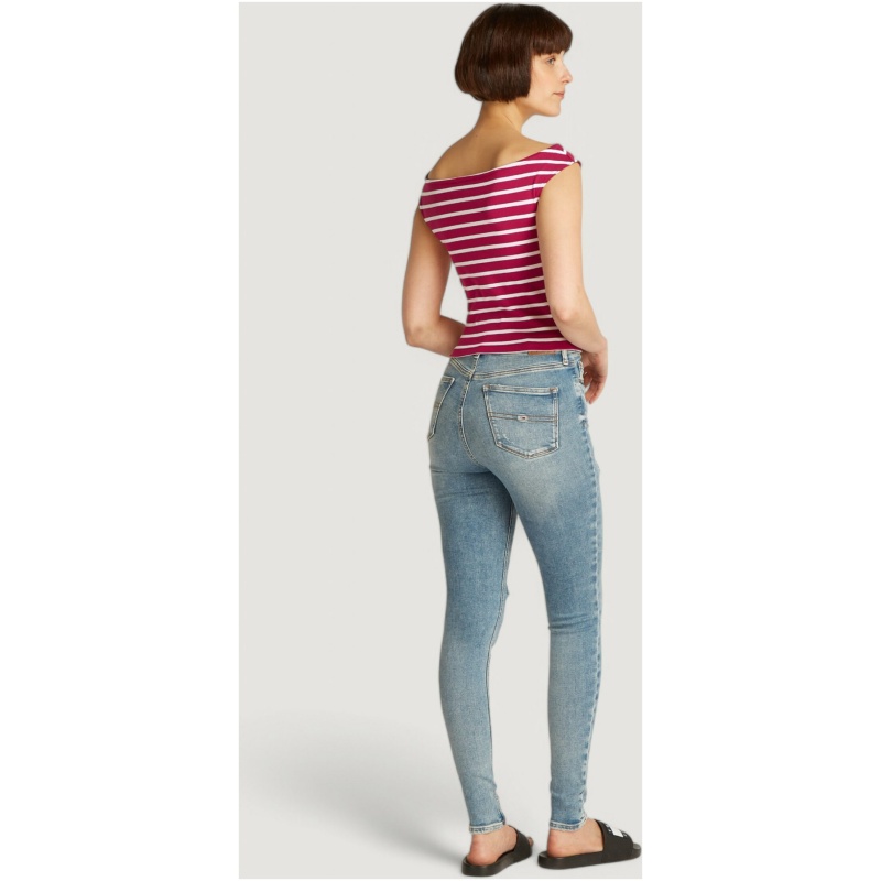 TOMMY JEANS Boat neck top ss